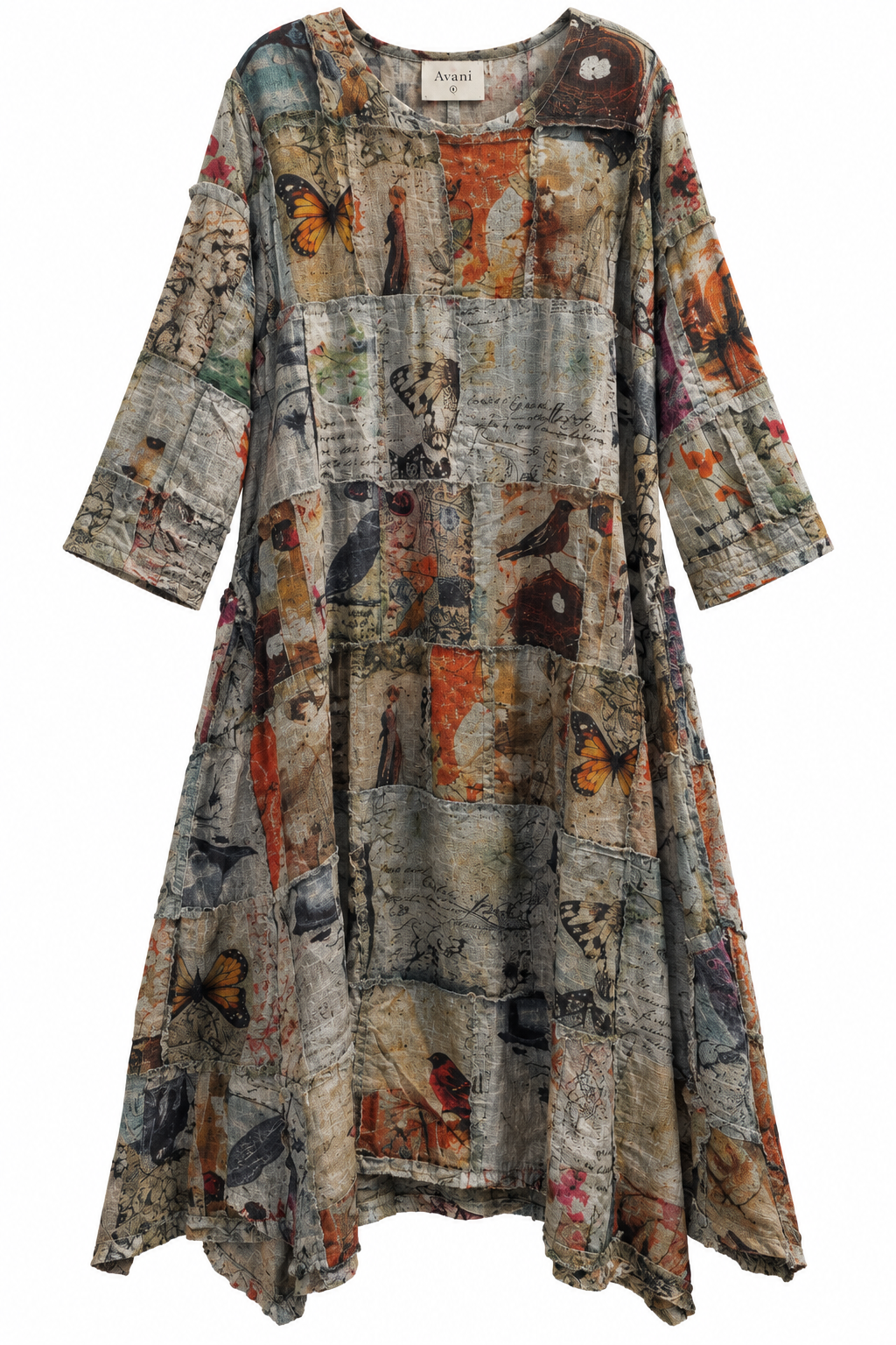 Patchwork Woven Dress
