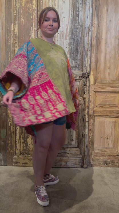 Up Cycled Janis Joplin Poncho