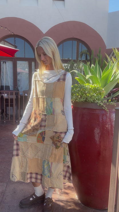 Sleeveless Patchwork Dress