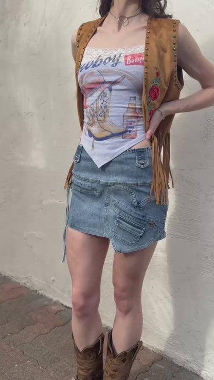 Heart Denim Mini