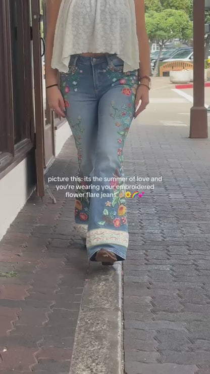 Hippie Floral Jeans