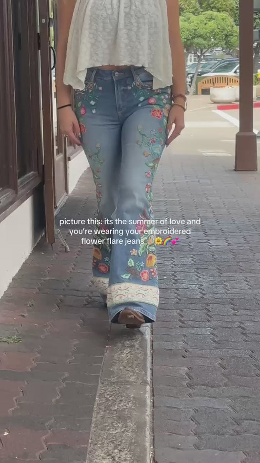 Hippie Floral Jeans