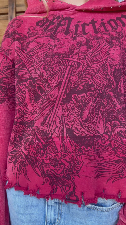 Angels Crop Hoodie