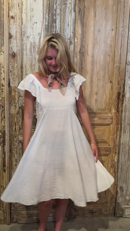 Flutter Linen Dress