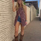 Distressed Painted Hat