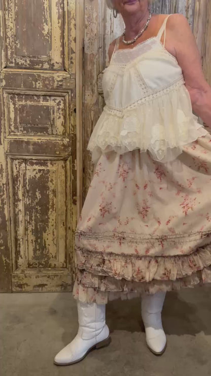 Floral Ruffle Midi