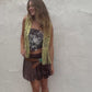 Pistachio Suede Fringe Vest
