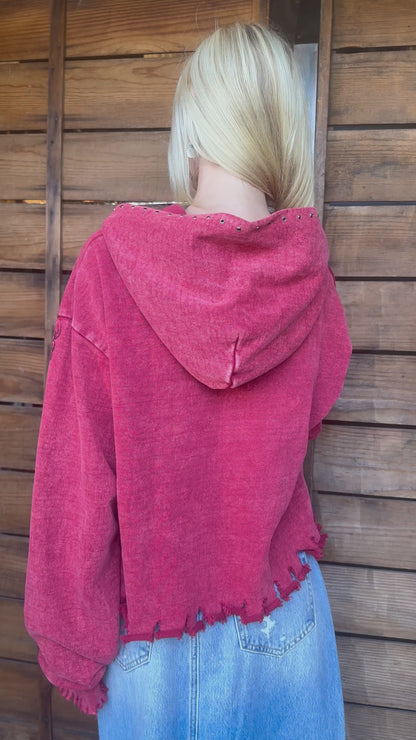 Angels Crop Hoodie
