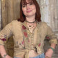 1/4 Front Embroidered Floral Blouse