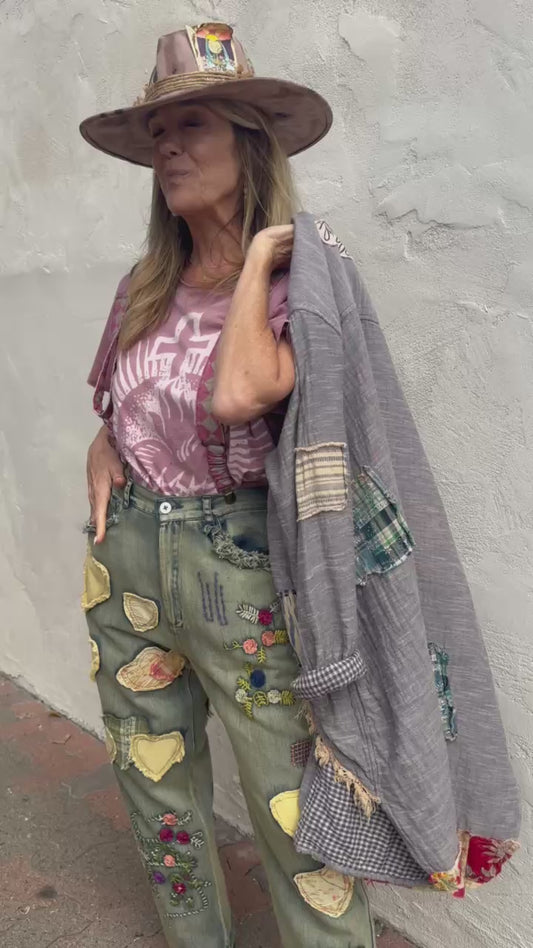 Heart Patchwork Jeans