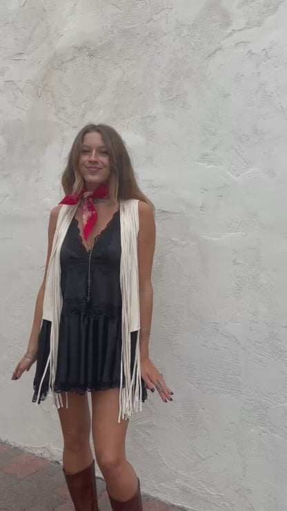 Suede Fringe Vest