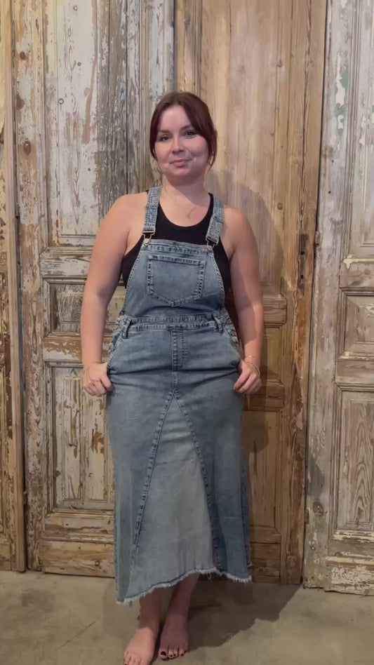 Pieced Denim Jumper