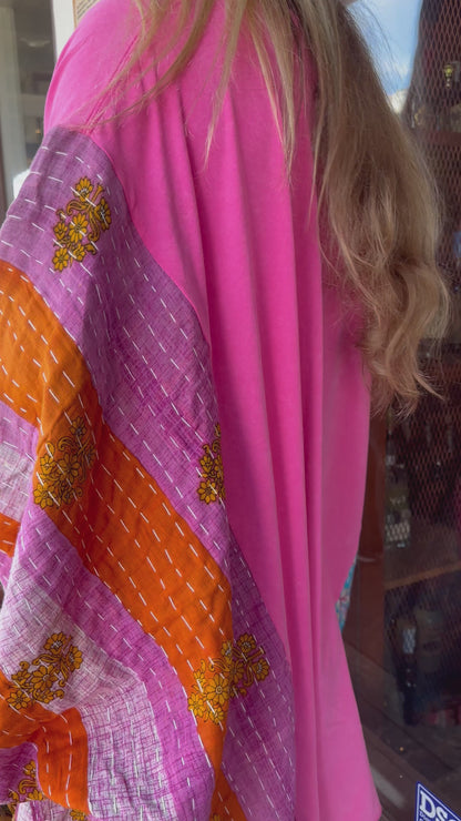 Up Cycled Peace Poncho