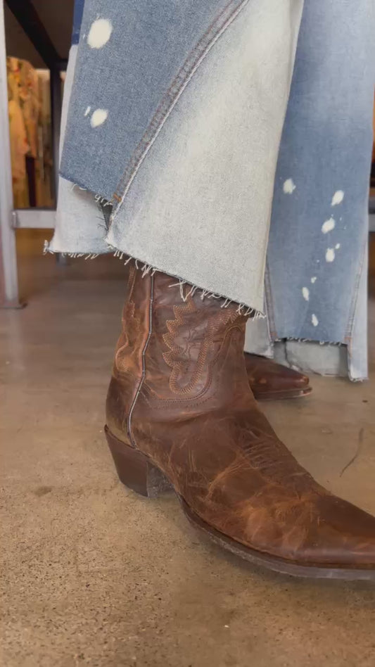 Bleached Wide Leg Jeans