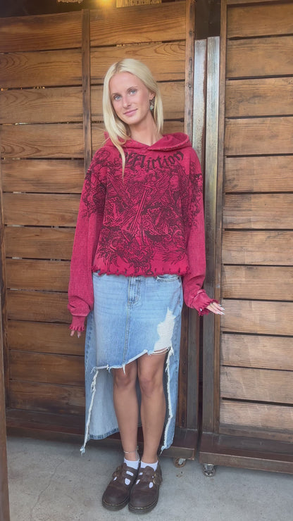 Angels Crop Hoodie