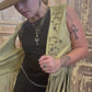 Pistachio Suede Fringe Vest