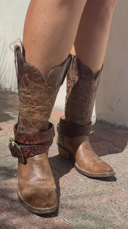 Tooled Boot Belt