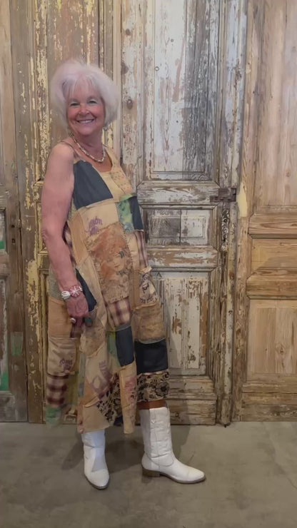 Sleeveless Patchwork Dress