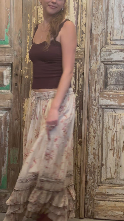 Floral Ruffle Midi