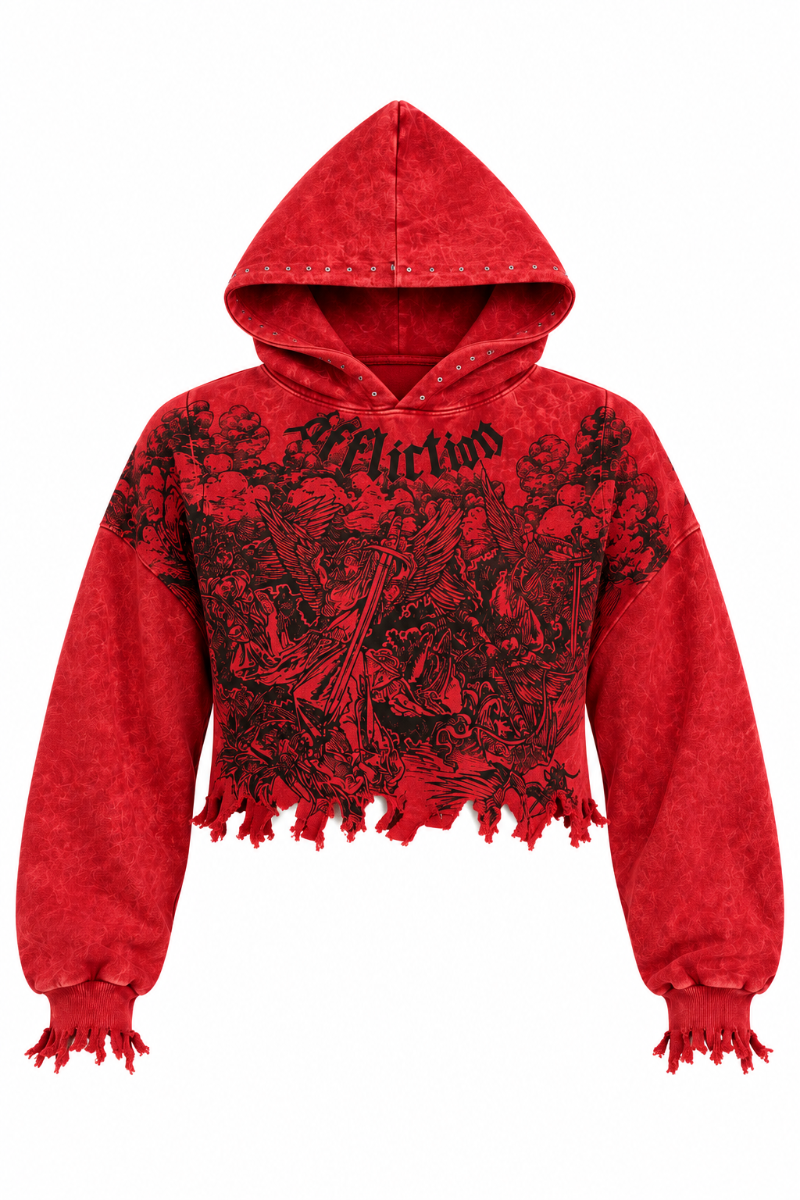Angels Crop Hoodie
