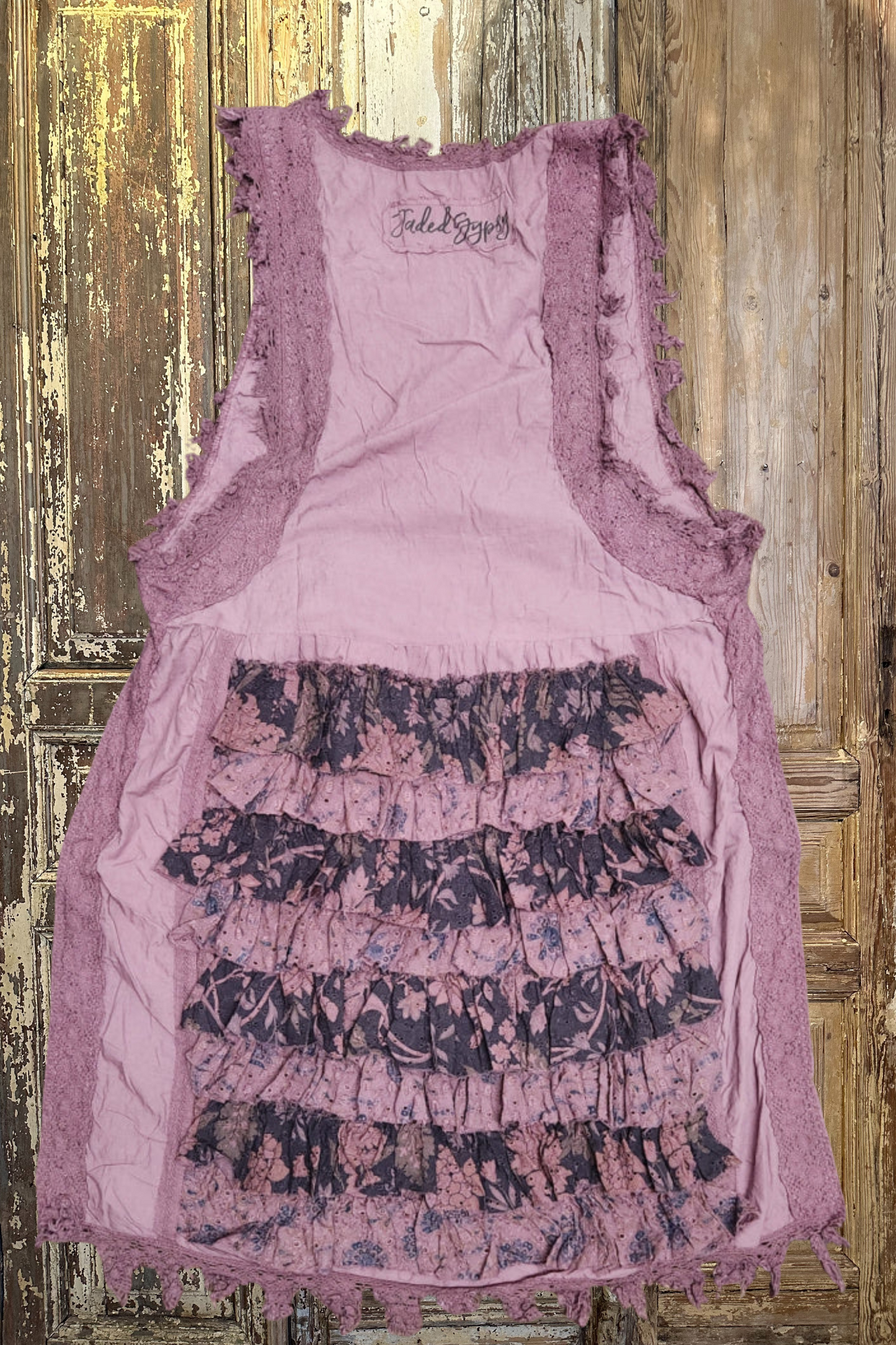 Ruffle Up High-Lo Top Plum