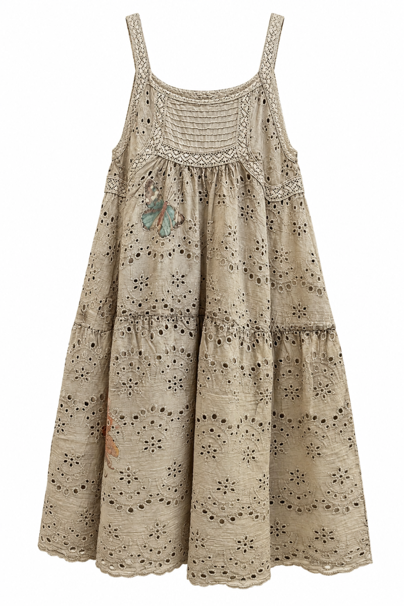 Sleeveless Eyelet Tunic