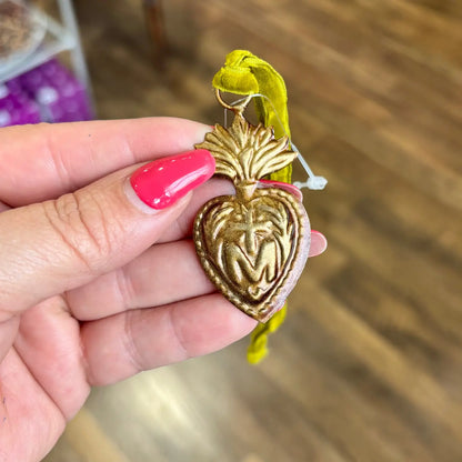 Jesus Mary Hollow Heart Ornaments