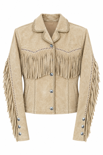 Retro Suede Fringe Jacket
