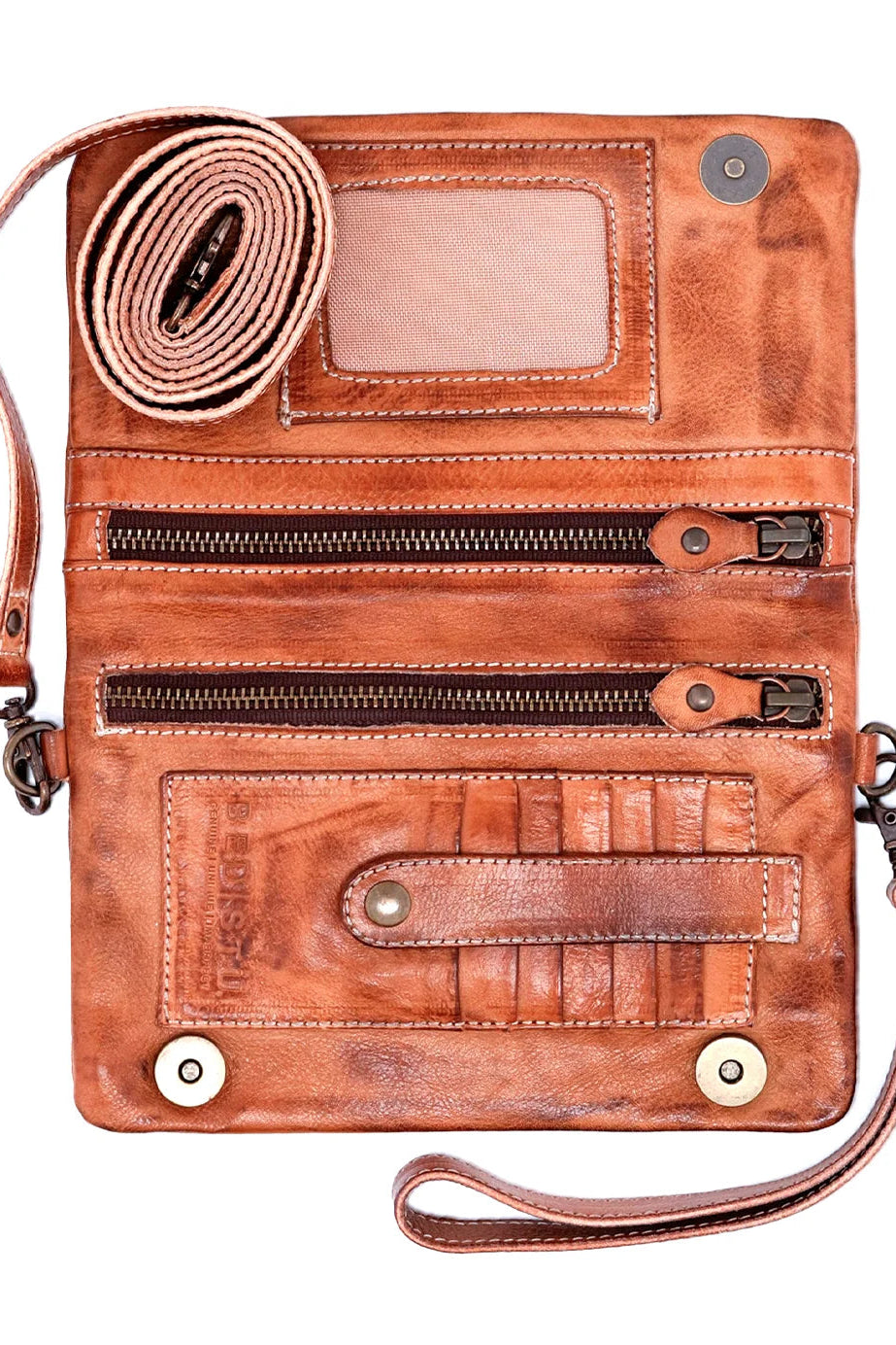 Trestles Clothing Company Cadence 3-in-1 brown vegetable-tanned leather crossbody bag with interior card slots