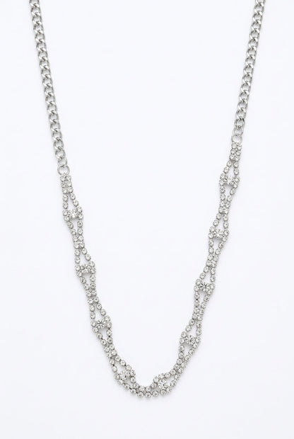 Trestles Clothing Company rhinestone hat band with a silver chain design for Western cowgirl and festival style