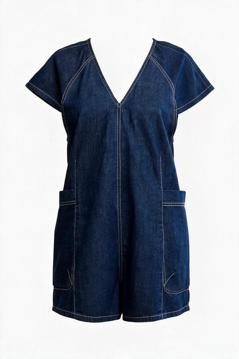 Free Fall Denim Romper