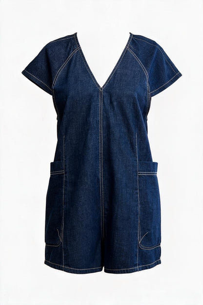 Free Fall Denim Romper