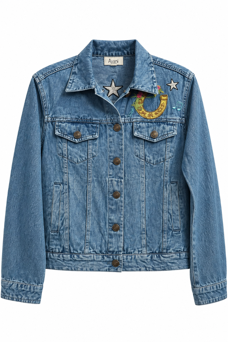 Wild West Embroidered Denim Jacket