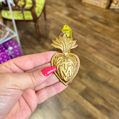 Jesus Mary Hollow Heart Ornaments