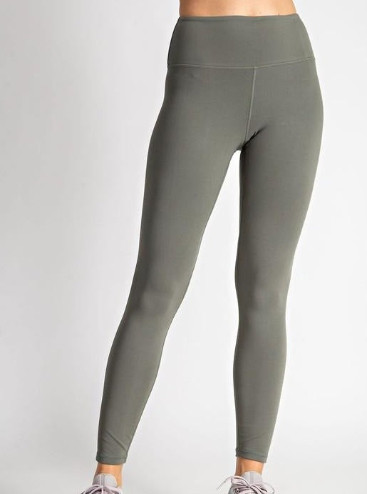 Smoky Grey Buttery Soft Leggings with Pockets