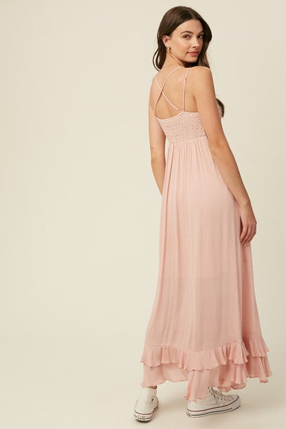Blush Melina Lace Dress-Maxi