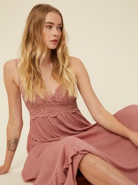 Rose Melina Lace Dress-Maxi