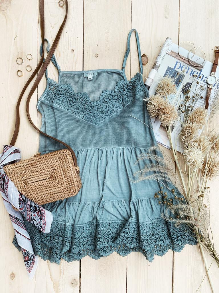 Sage Lace Tank