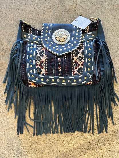 Fringed Boho Leather Bag