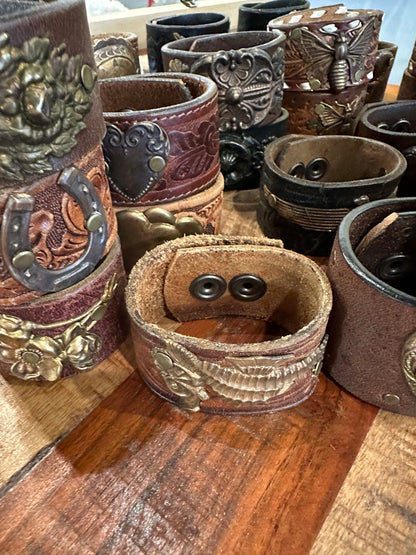 Brown Leather Cuffs