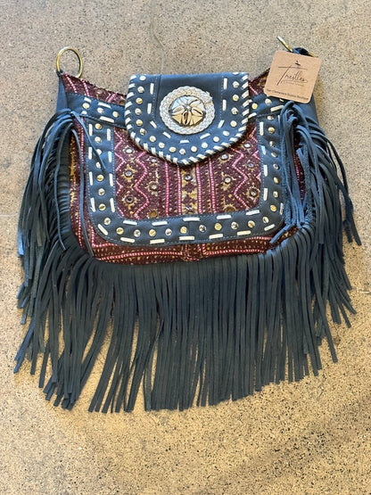 Fringed Boho Leather Bag
