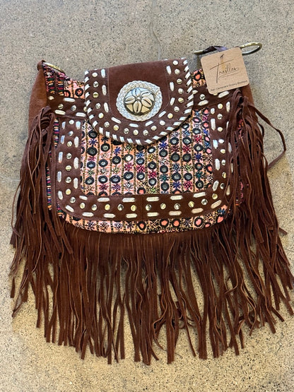 Fringed Boho Leather Bag