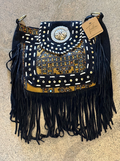 Fringed Boho Leather Bag