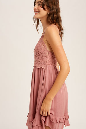 Rose Melina Lace Dress-Short