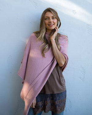 Long Sweater Poncho - Neutral