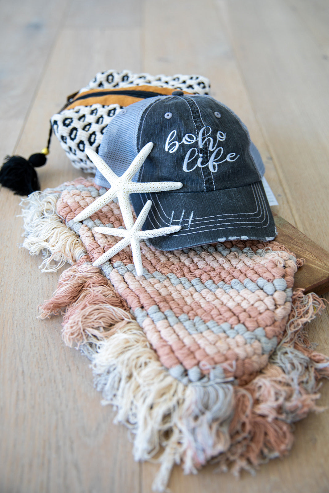 Distressed Cap-Boho Life