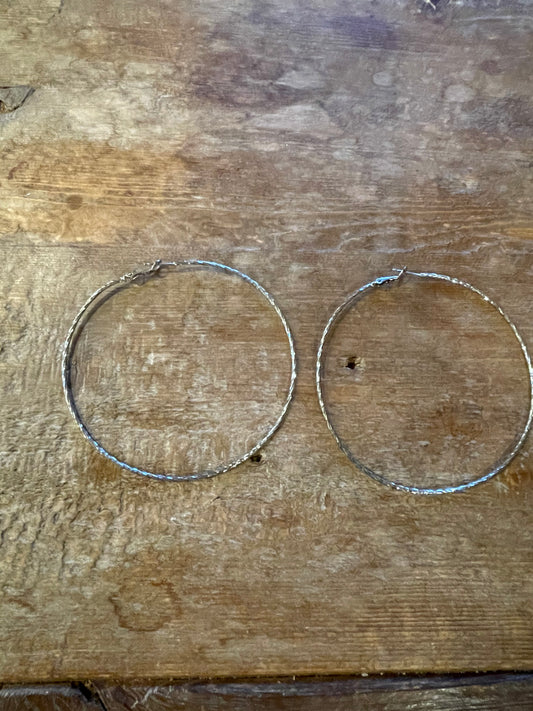 Silver Hoops