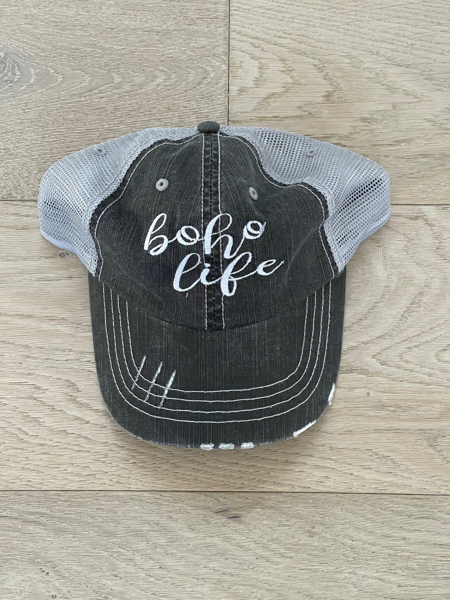 Distressed Cap-Boho Life