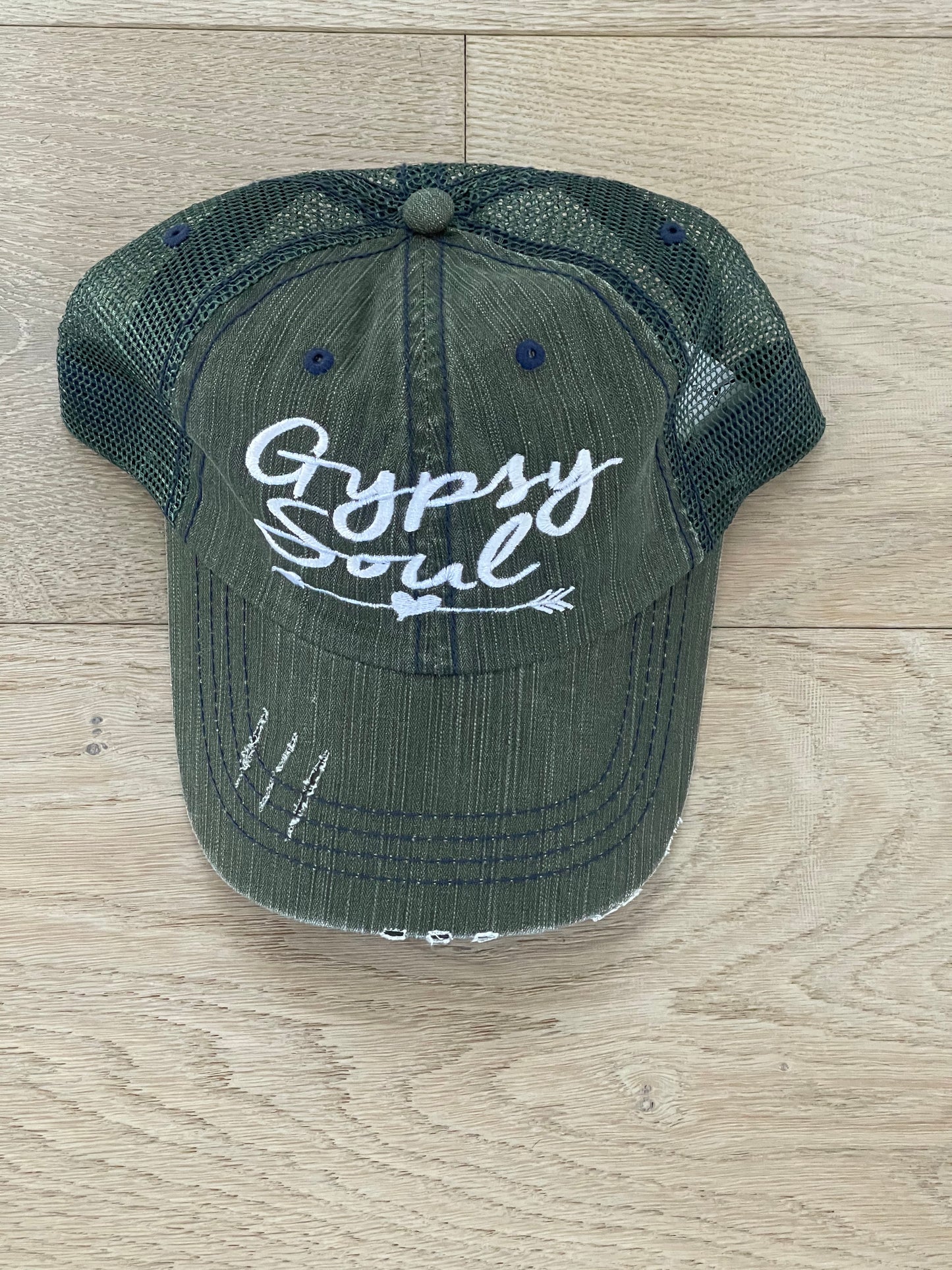 Distressed Cap-Gypsy Soul