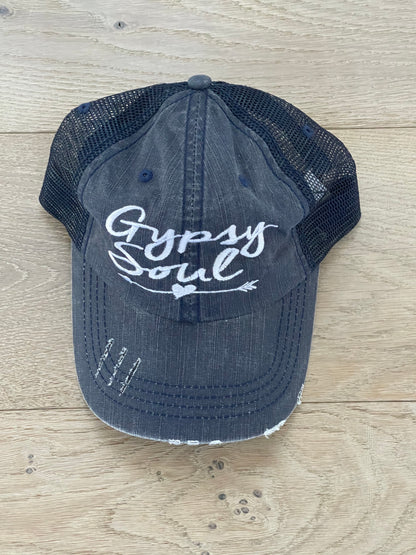 Distressed Cap-Gypsy Soul